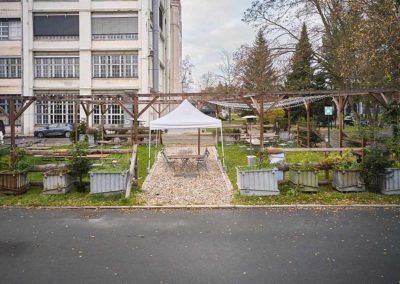 Filmlocation-Biergarten