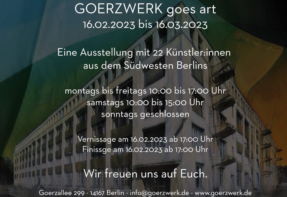 Kunstausstellung vom 16.02. – 16.03.23